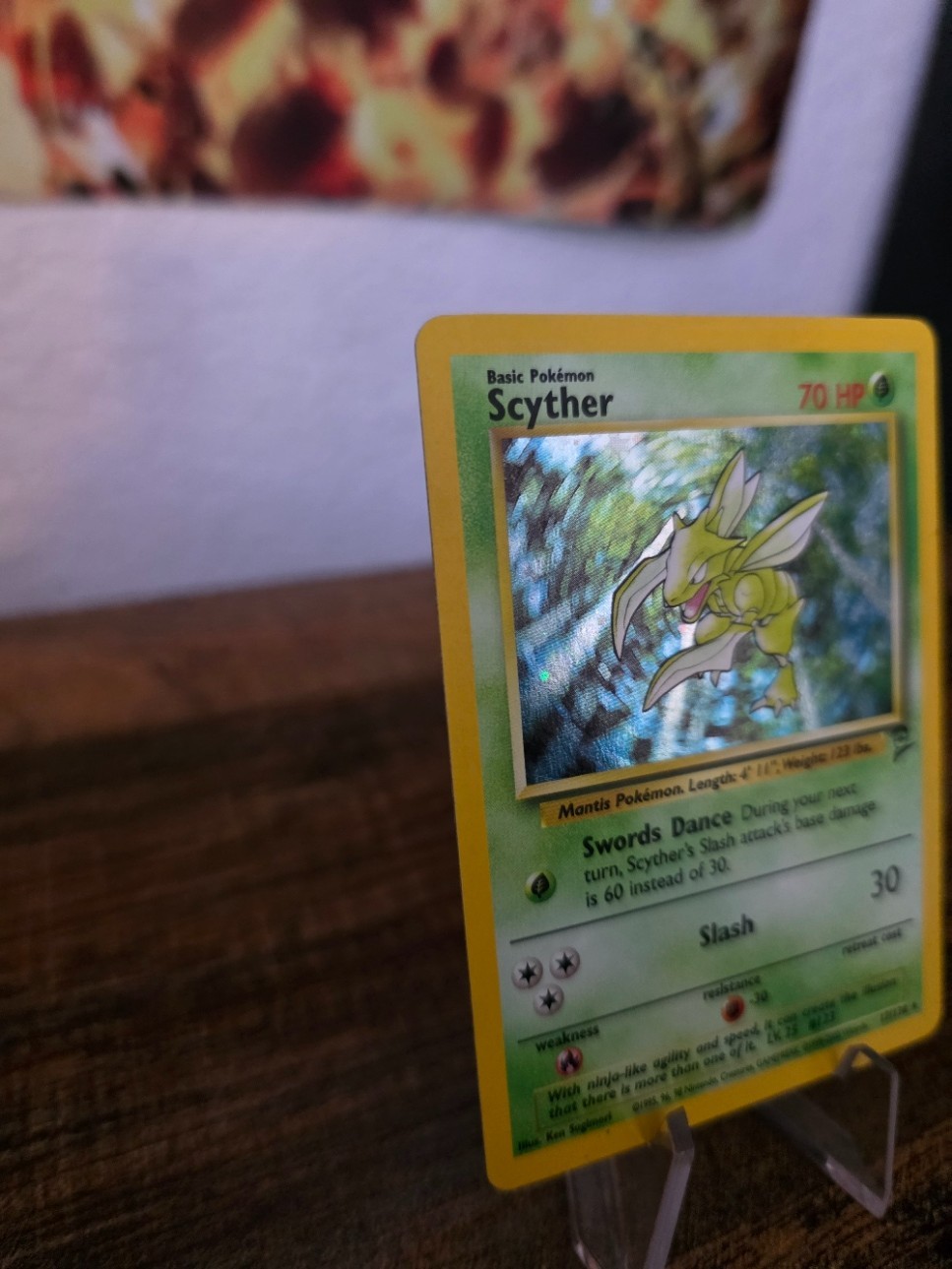 Excellent Scyther 017/130 Base Set 2 Holo