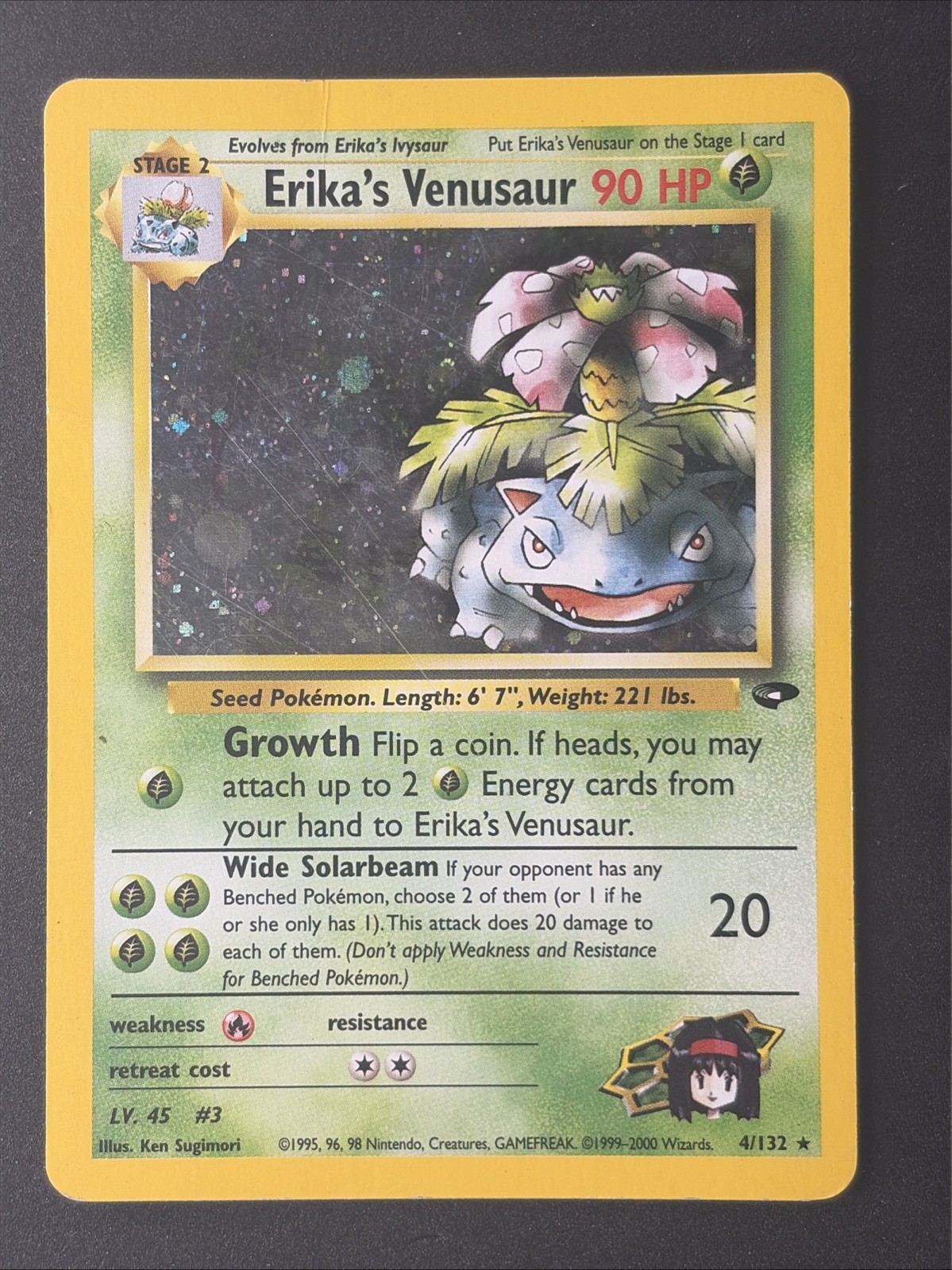 Pokémon TCG Erika’s Venusaur #4/132 Holo Rare Gym Challenge