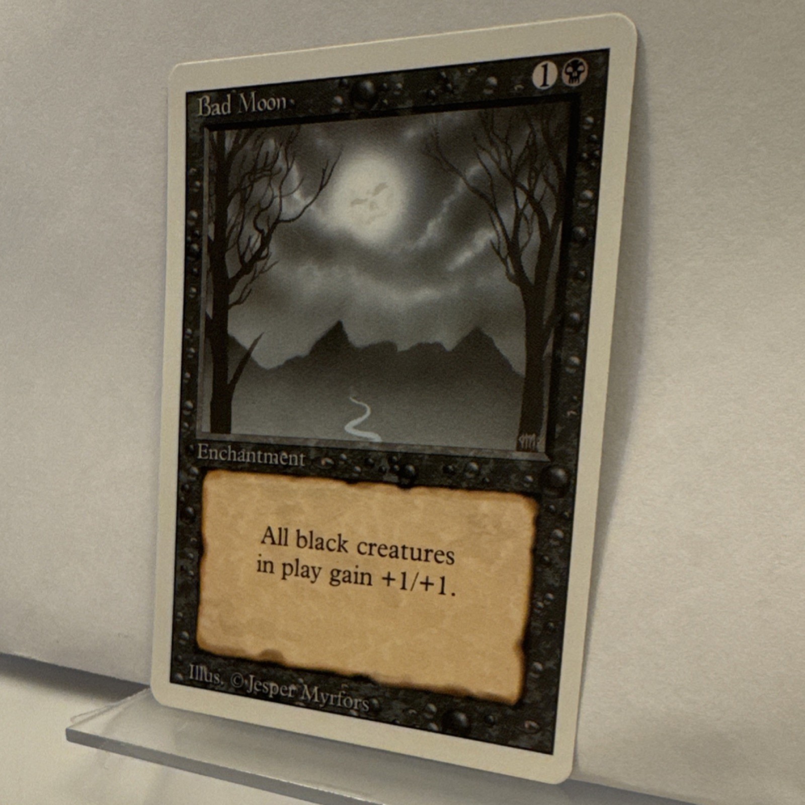 MTG – Bad Moon Revised Edition Enchantment Black Cost 1B Uncommon Jesper Myrfors