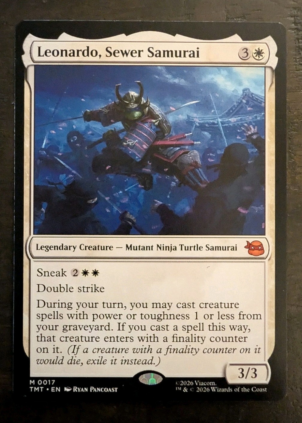 Leonardo Sewer Samurai 17/343 NM MTG TMNT Teenage Mutant Ninja Turtles