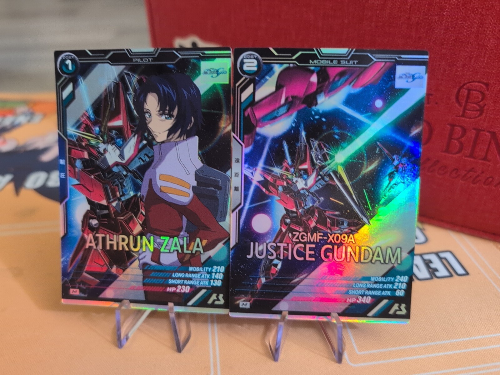 Athrun Zala Justice Gundam SEED CCG Arsenal Base Master Rare Card Pair Japan TCG