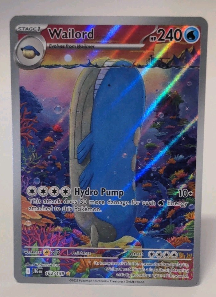 Wailord 162/159 Sv09: Journey Together Holo IR Illustration Rare Full Art