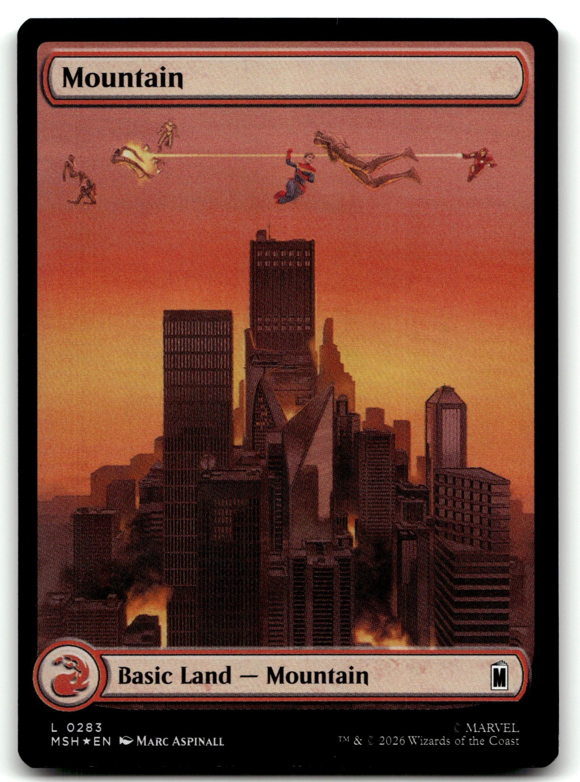 Mountain (0283) MTG Foil MSH 283 Red Daniel Warren Johnson