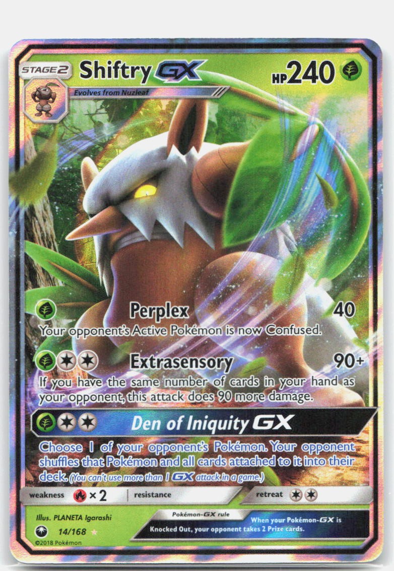 Shiftry GX Holo Ultra Rare SM – Celestial Storm 14/168 NM