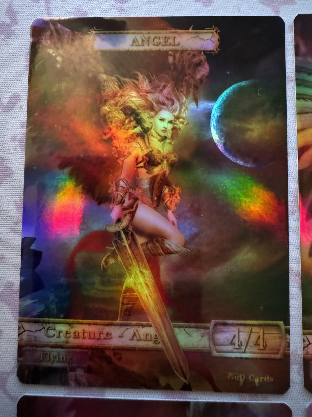 Magic the Gathering: MTG (4x) Custom Angel-Creature Token Proxies HOLO FOIL