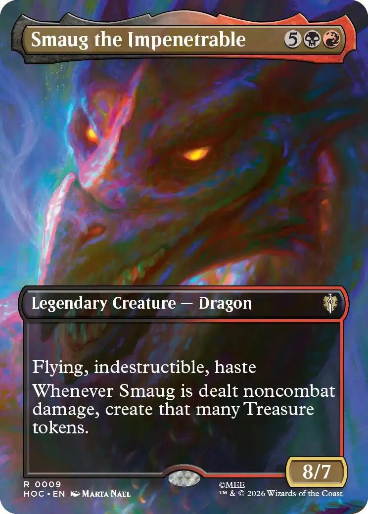 Smaug the Impenetrable (Borderless) – 9 – NM – The Hobbit: Eternal-Legal – MTG