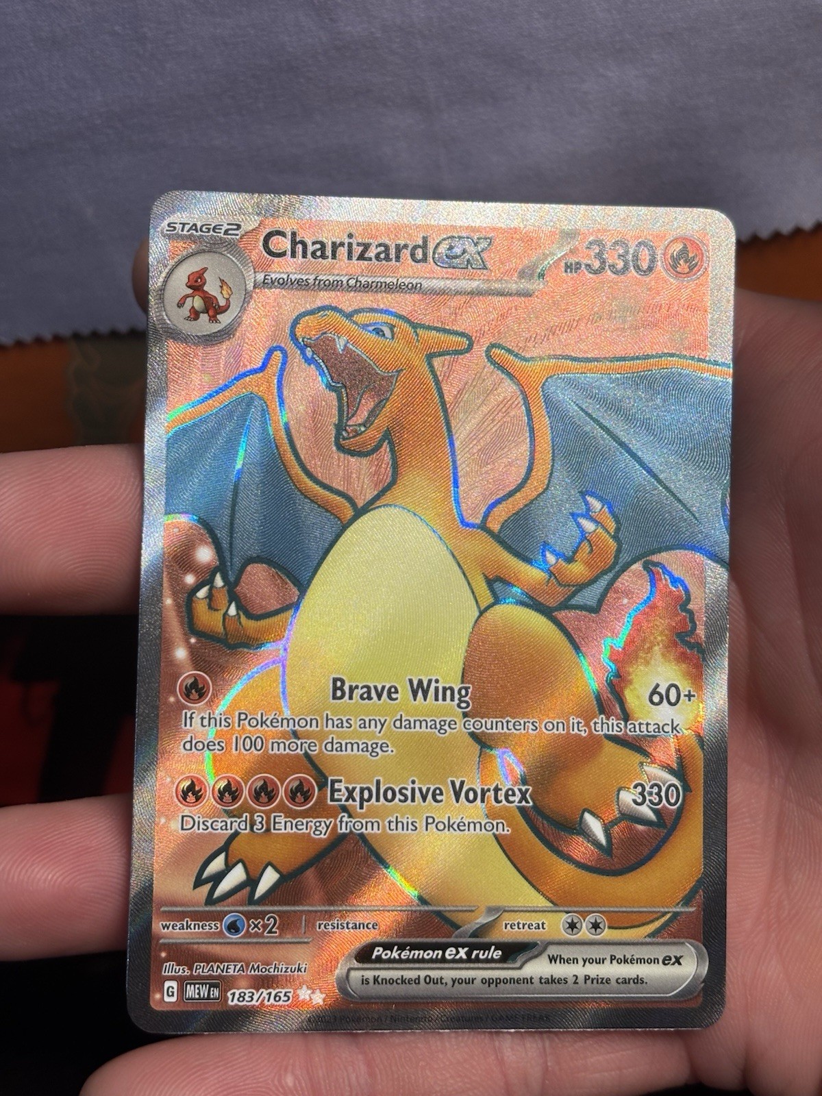 Charizard ex 183/165 Scarlet Violet 151 Full Art Holo Pokemon TCG NM
