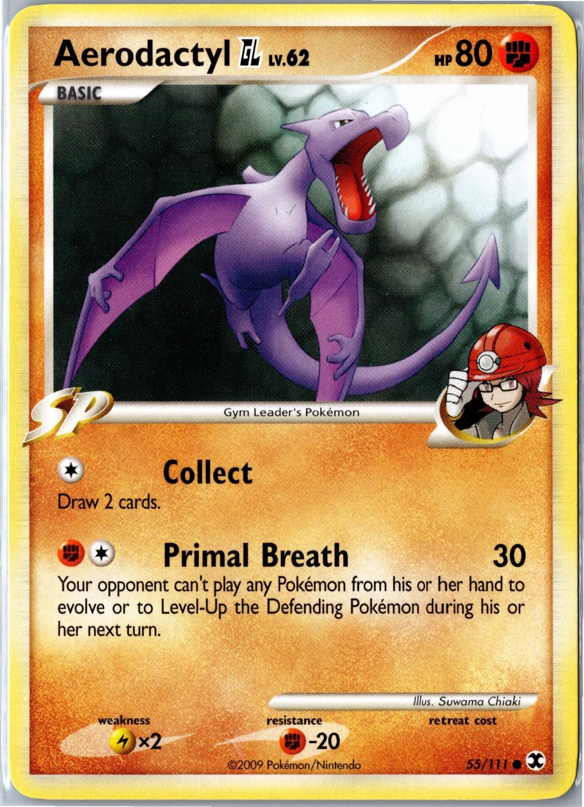 Pokemon Card – Aerodactyl GL 55/111 Rising Rivals Common Lightly Played