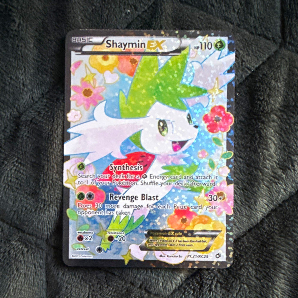 Pokemon Shaymin EX RC21/RC25 Legendary Treasures Radiant Full Art Holo 2013