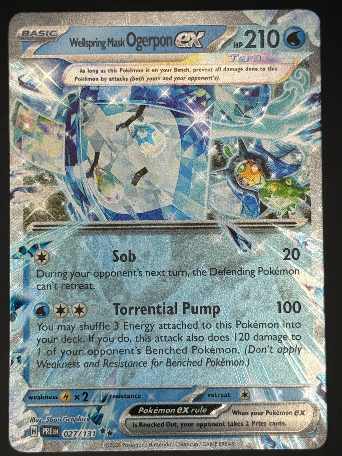 WELLSPRING MASK OGERPON EX 027/131 HOLO PRISMATIC EVOLUTIONS POKEMON NM/M