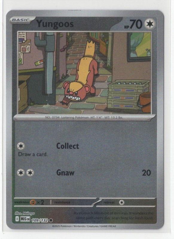 Pokemon Mega Evolution – 109/132 Yungoos Reverse Holo