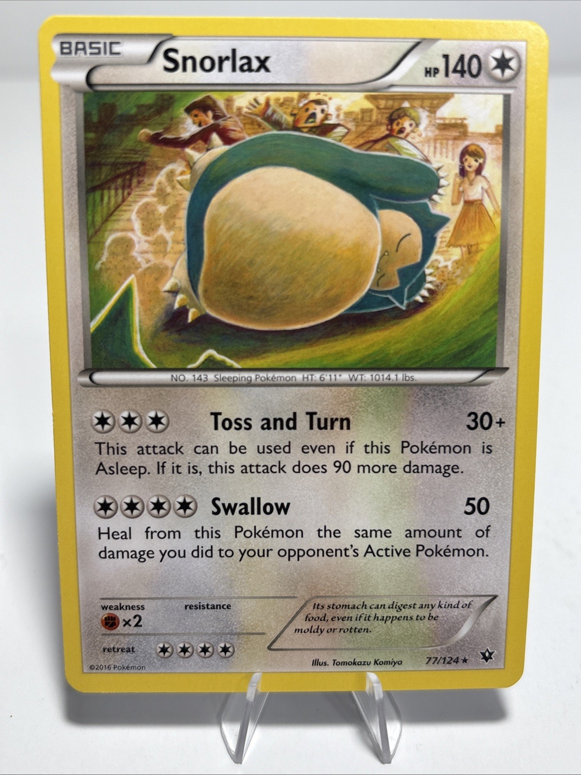 2016 Pokemon XY Fates Collide Snorlax 77/124 Regular Rare NM