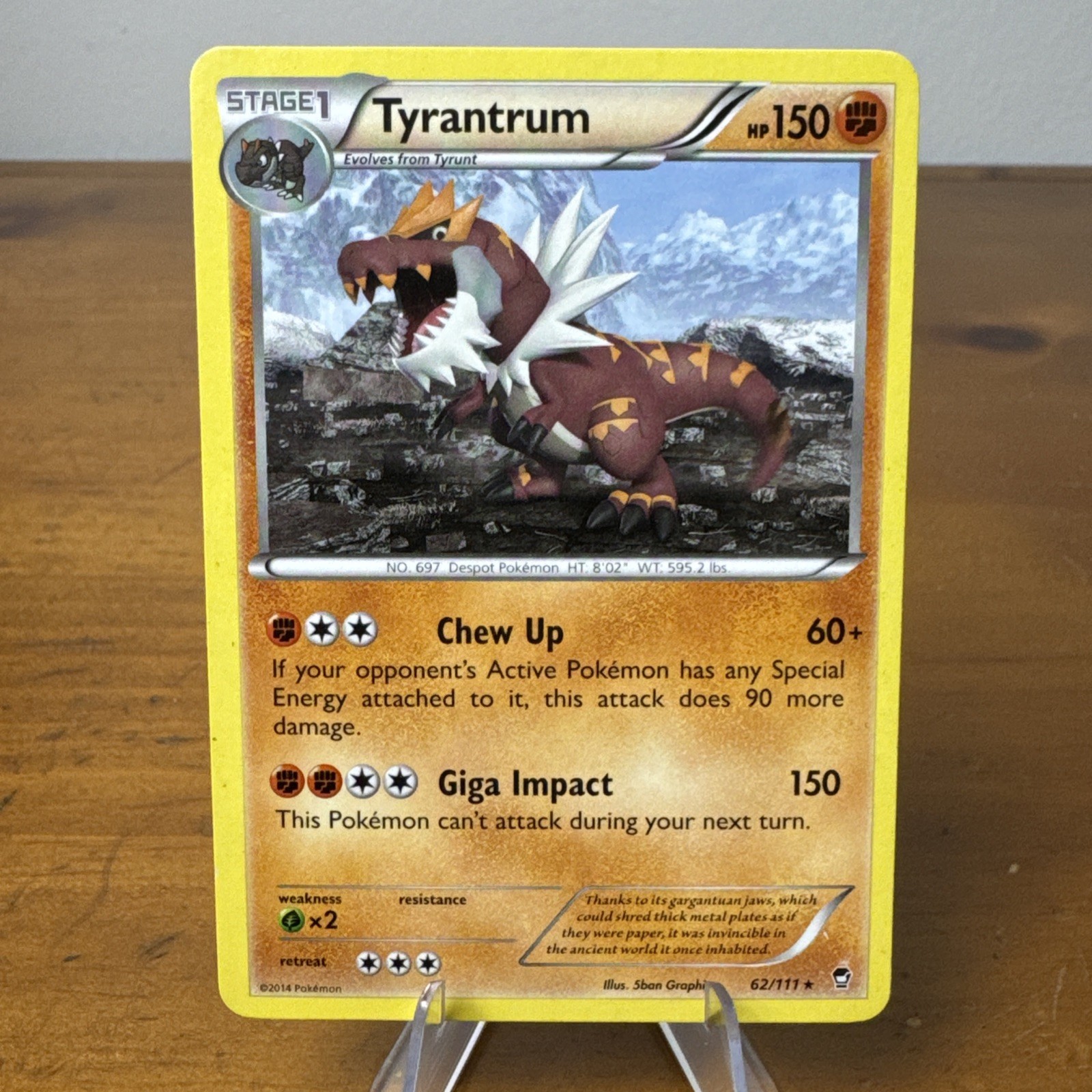 XY – Furious Fists #62/111 Tyrantrum Rare Lightly played