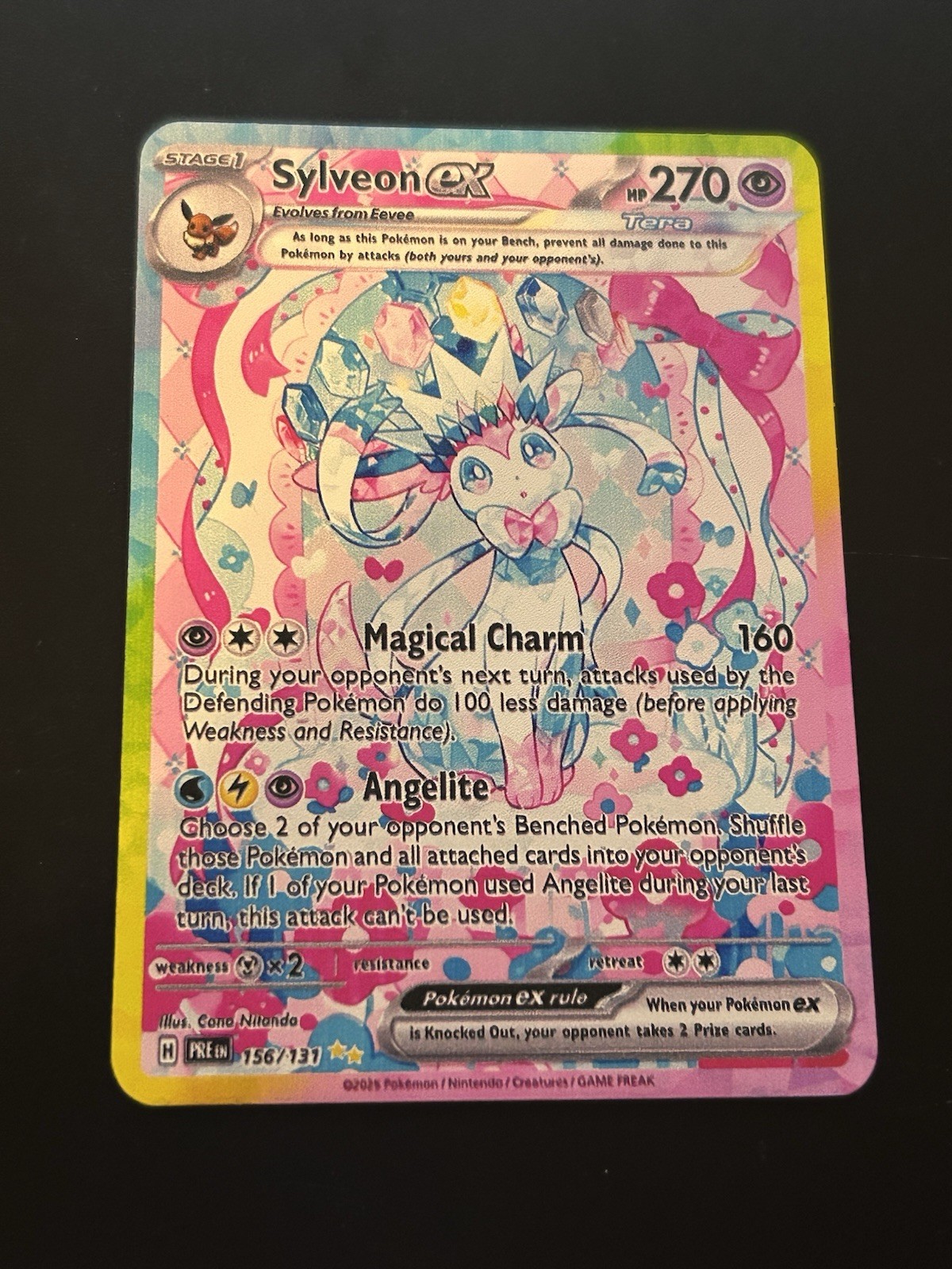 Sylveon EX 156/131 Pokemon Premium Gold Metal Card Collectible