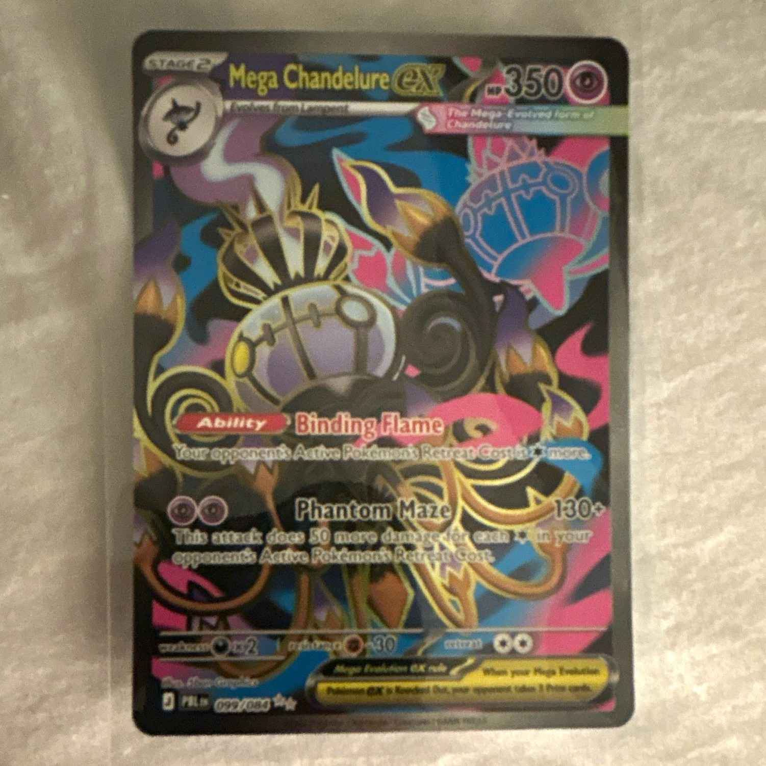 Pokemon Company Mega Chandelure EX 99/119 Phantom Forces Ultra Rare Holo FA