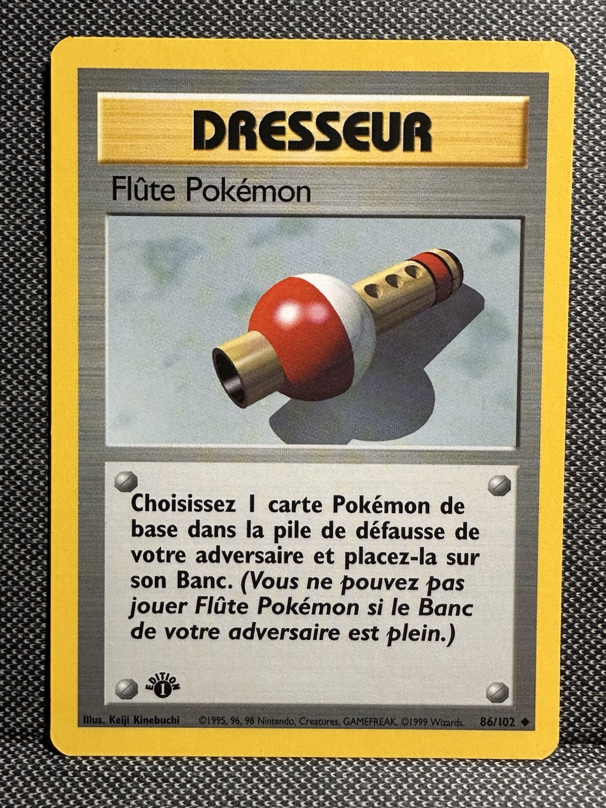 Pokemon Card FRENCH – 1st Edition Flute Base Set Shadowless 86/102 | NM