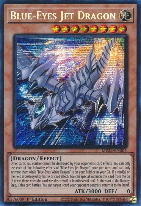 YUGIOH: 1X Blue-Eyes Jet Dragon MP23-EN004 Prismatic Secret Rare NM
