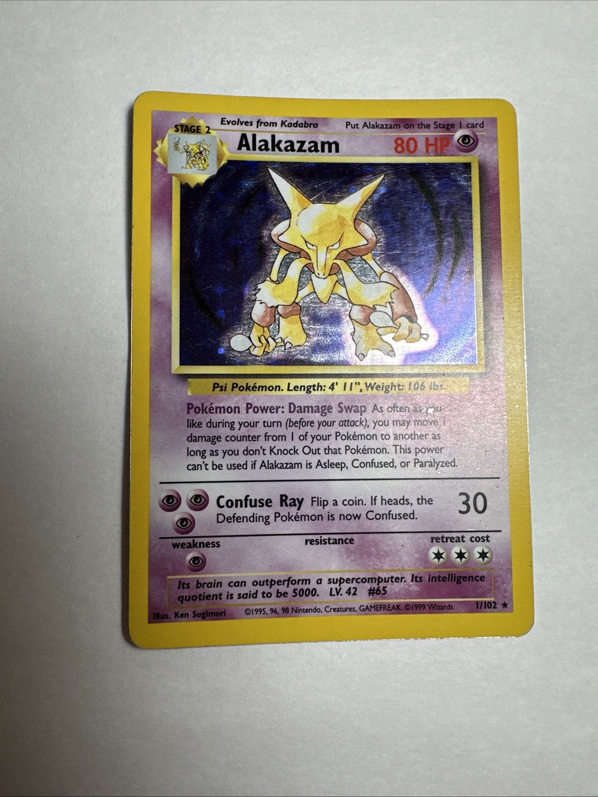 Alakazam 001/102 Base Set Holo