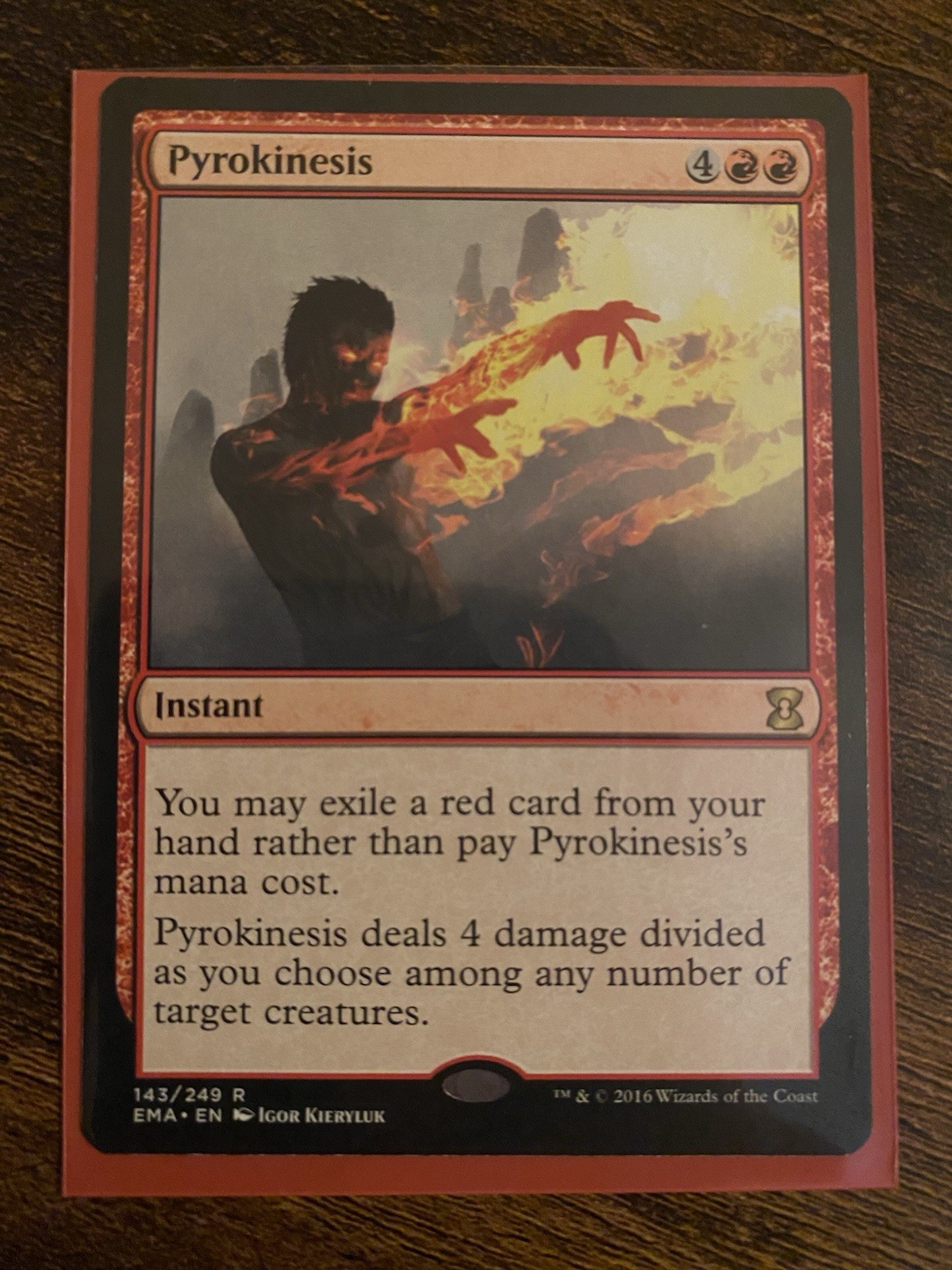 Wizards of the Coast MTG Pyrokinesis 143/249 Rare Red EN Regular EMA 2016