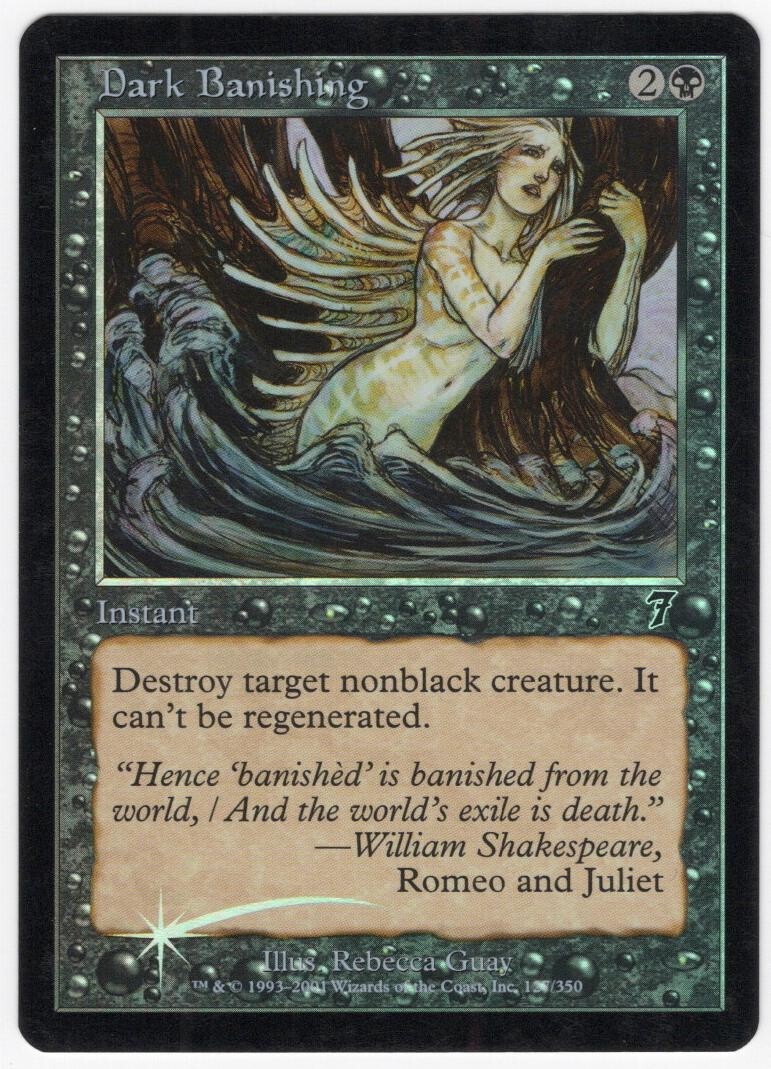Dark Banishing 2001 MTG Core Set 7th Edition FOIL Black Common Instant NM AZ3