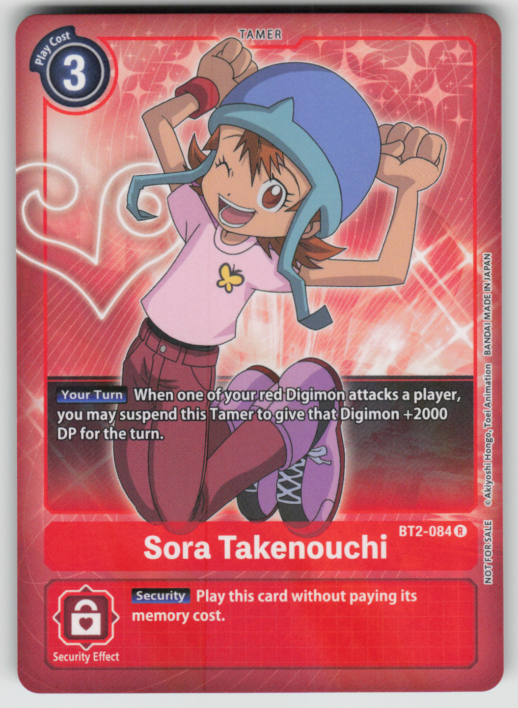 Sora Takenouchi (Box Topper) Foil Rare Release Special Booster 1.0 BT2-084 R MP