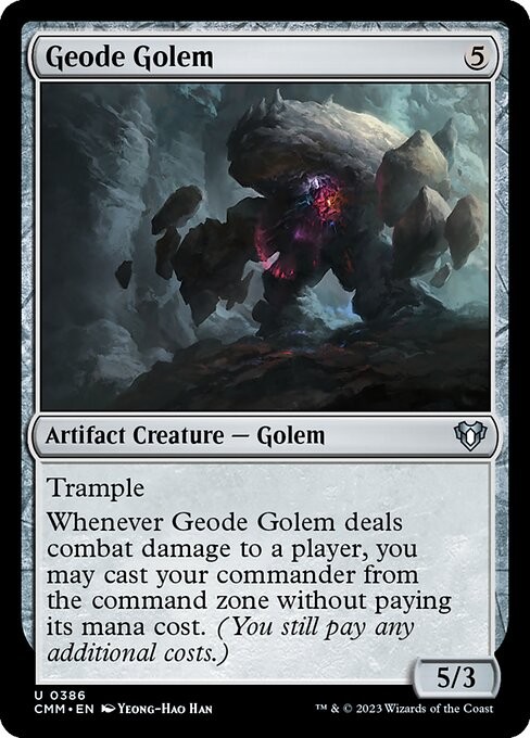 Geode Golem Foil Commander Masters 386 NM MTG