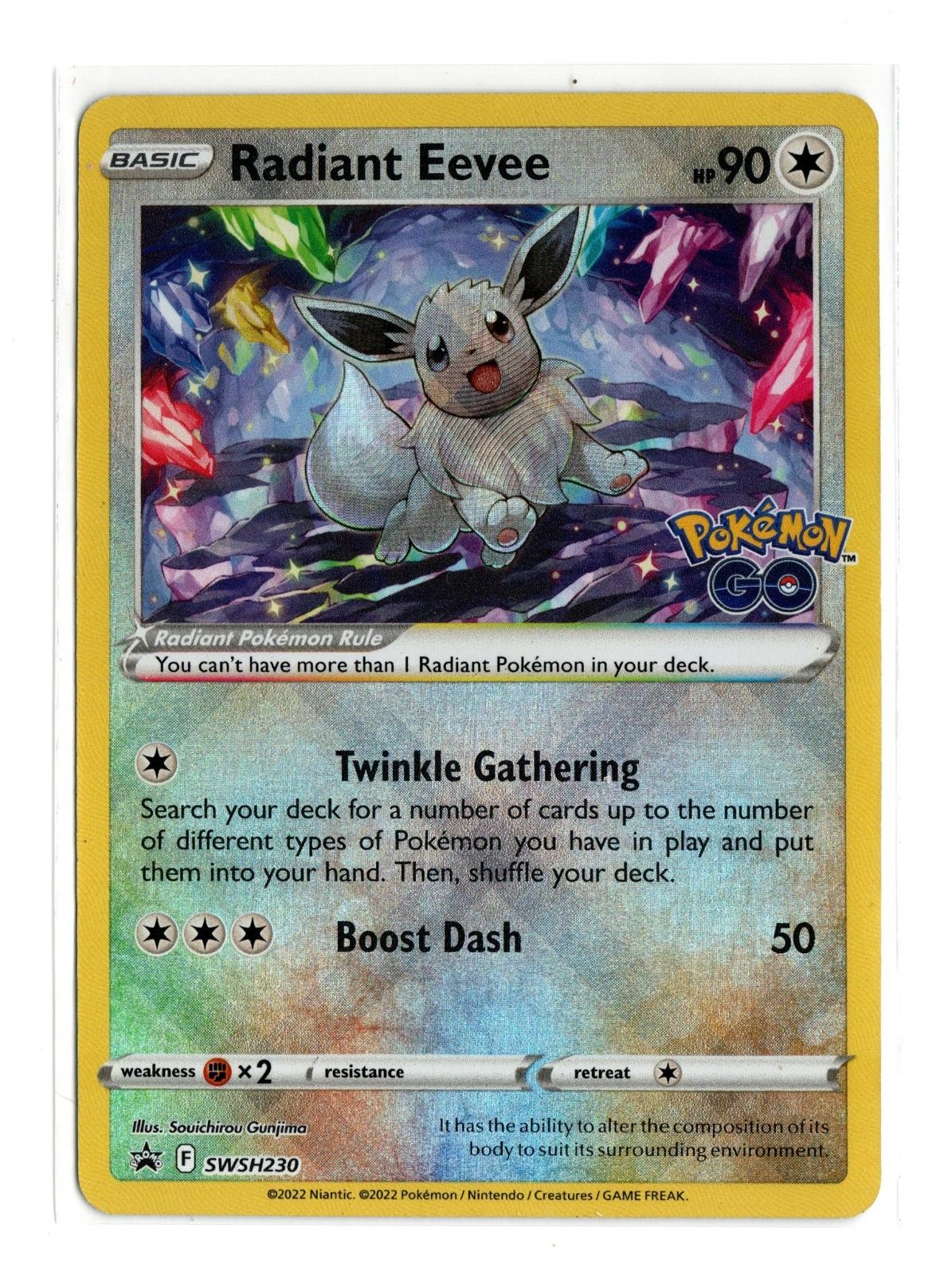 Radiant Eevee SWSH230 Holo Promo Sword & Shield Promo Pokemon Near Mint