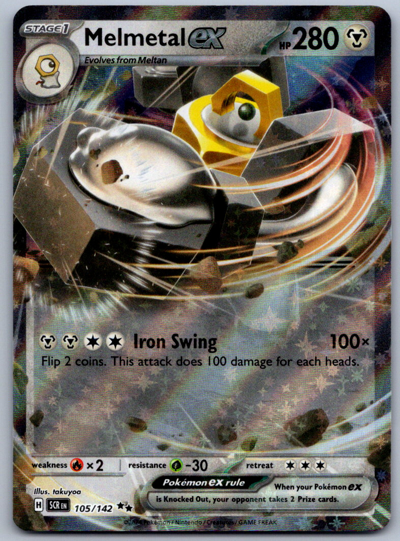 Melmetal ex SV07: Stellar Crown Holo NM Double Rare 105/142