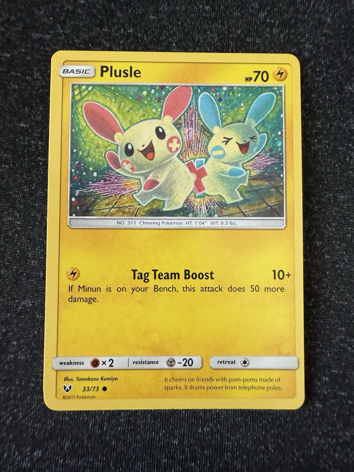 Plusle 33/73- Shining Legends- Regular Common- NM/M