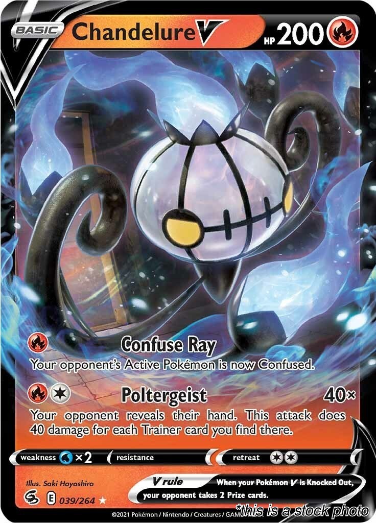 Chandelure V [SWSH08 – 039/264] SWSH08: Fusion Strike NM – Ultra Rare