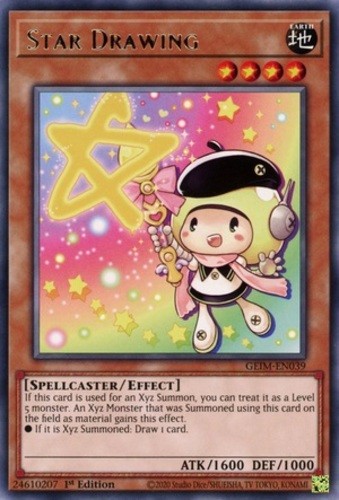 3 x Star Drawing – GEIM-EN039 – Rare – 1st Edition Near Mint, English YGO