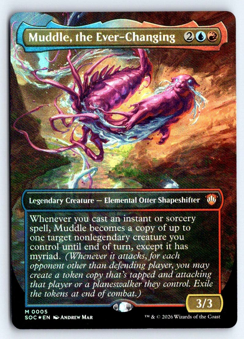 Muddle, the Ever-Changing (Borderless) 5 Commander: SOS Magic Foil NM