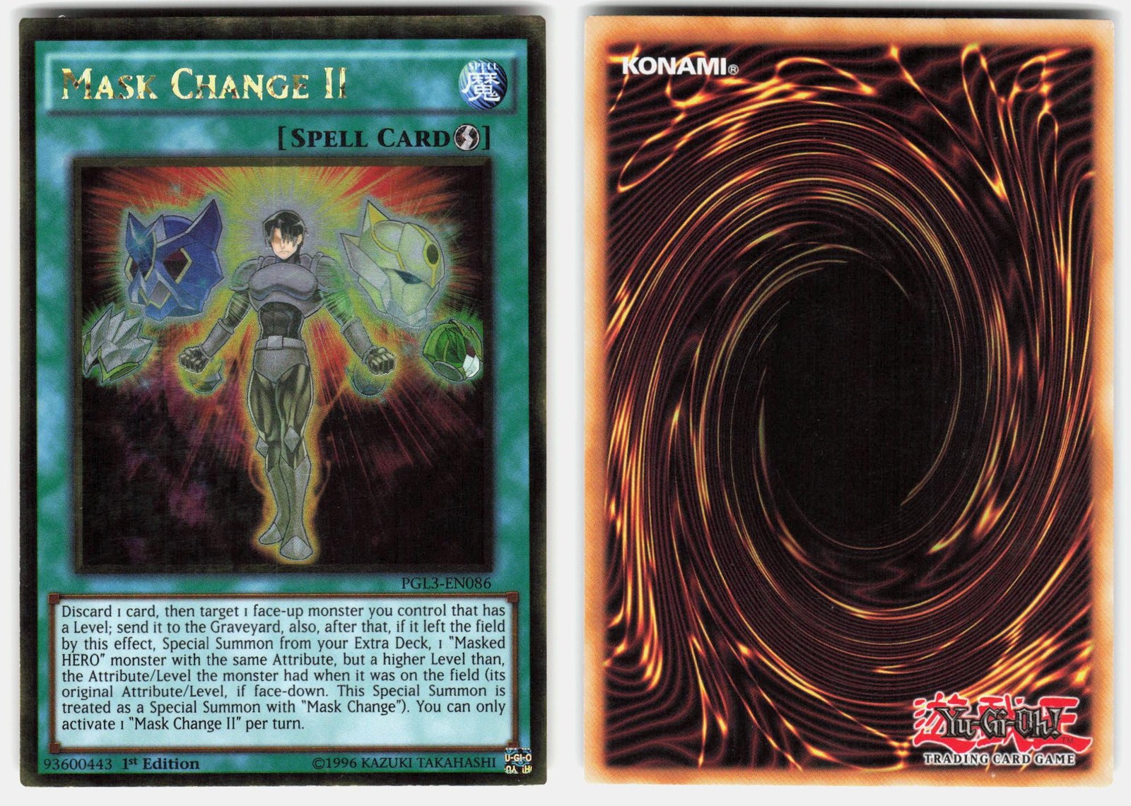 Mask Change II PGL3-EN086 Premium Gold: Infinite Gold Yu-Gi-Oh 1st Edition LP