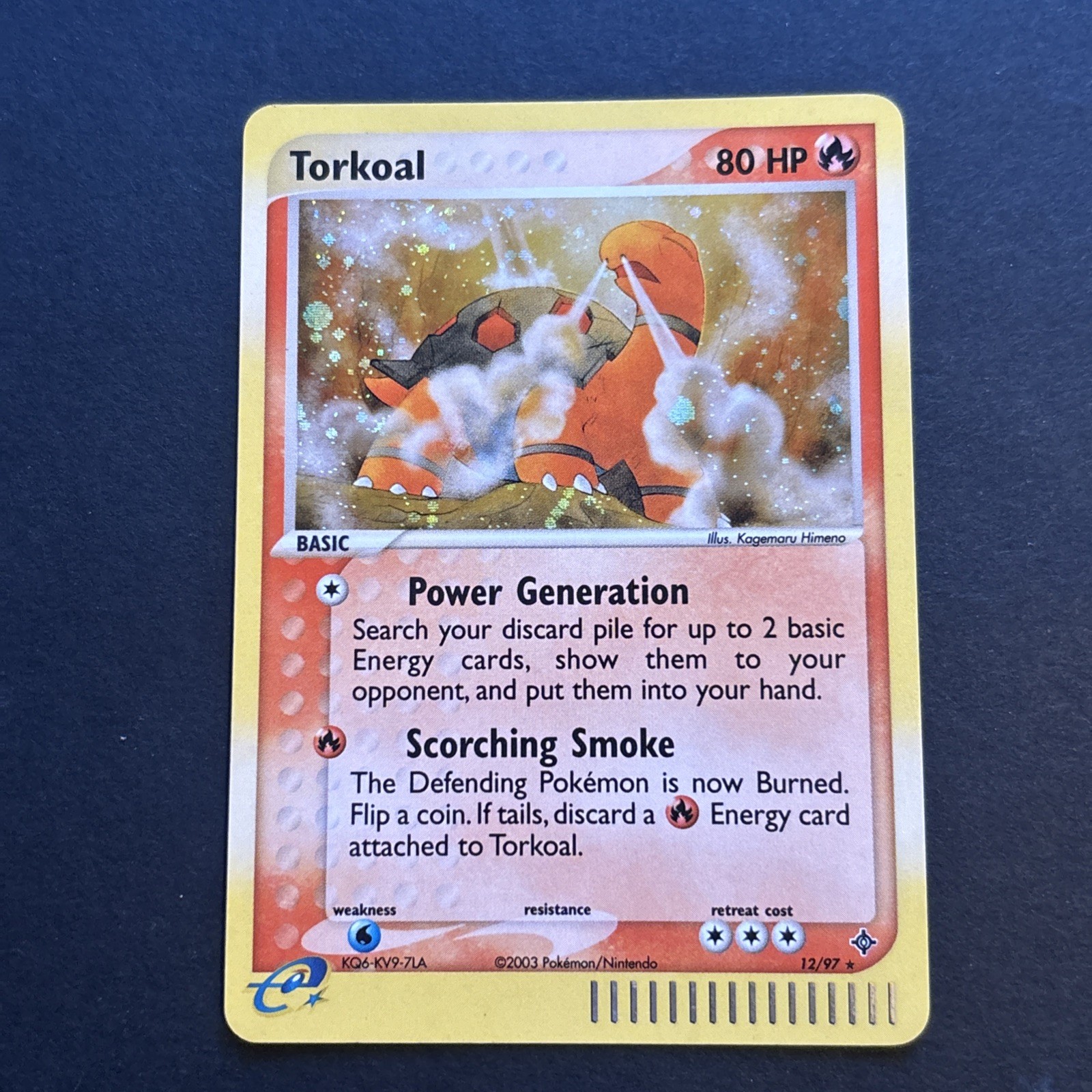 Pokemon EX Dragon Torkoal Reverse Holo Rare 12/97 EXC-NEAR MINT fast shipping