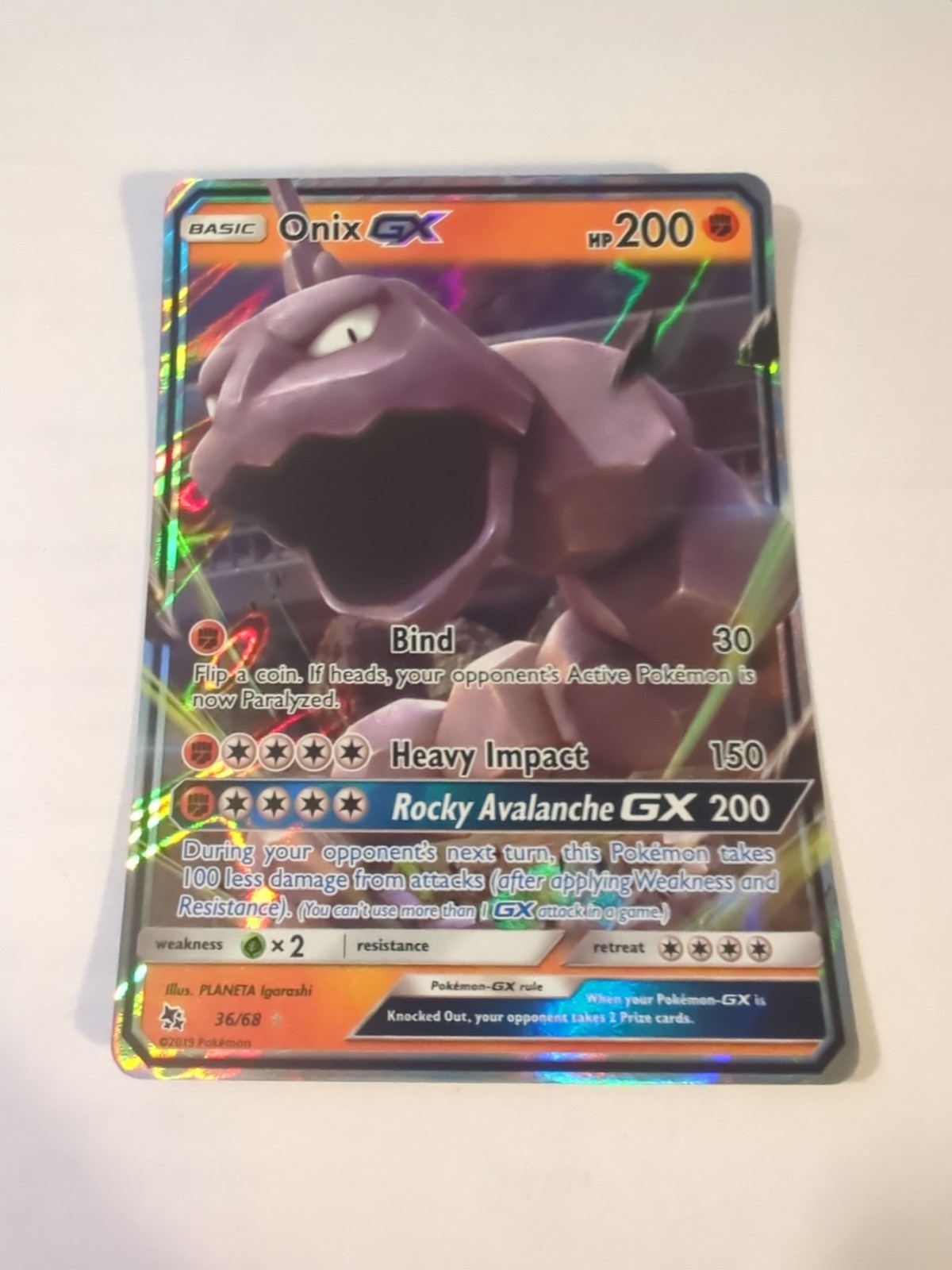 2019 Pokemon Hidden Fates – Onix GX #36
