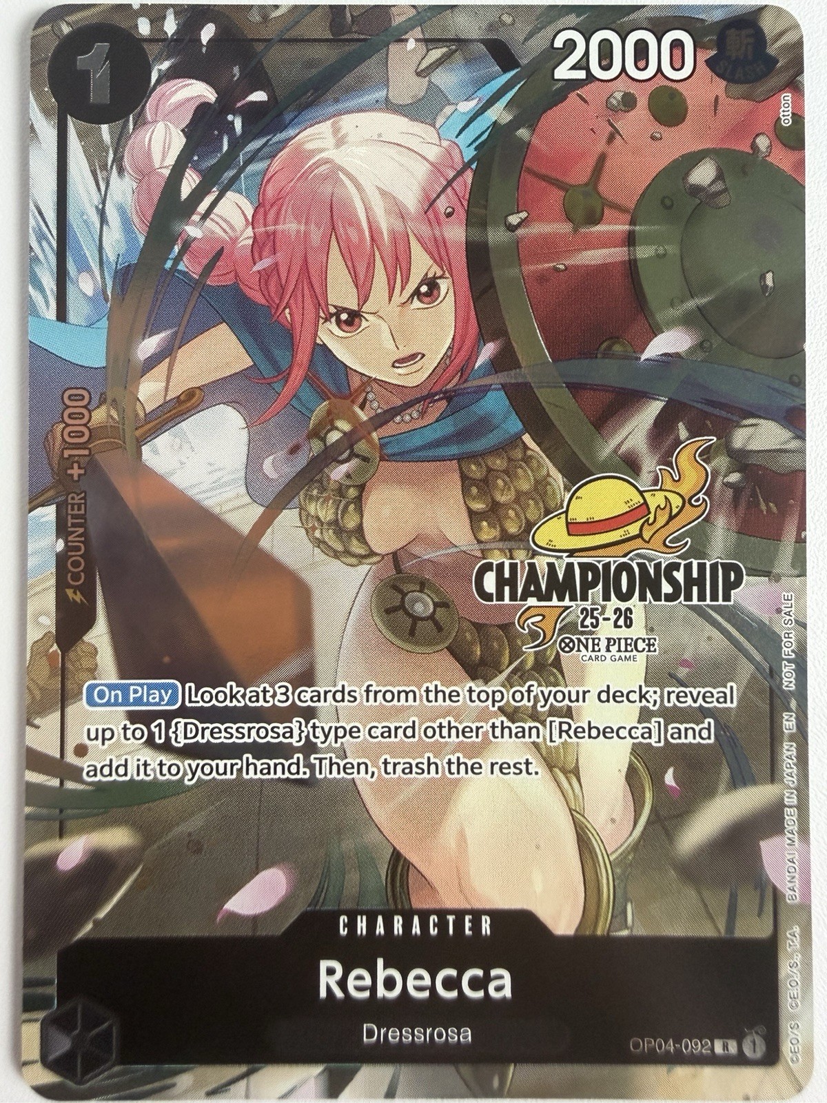 Rebecca (CS 25-26 Celebration Pack) OP04-092 One Piece Promotion Cards Foil