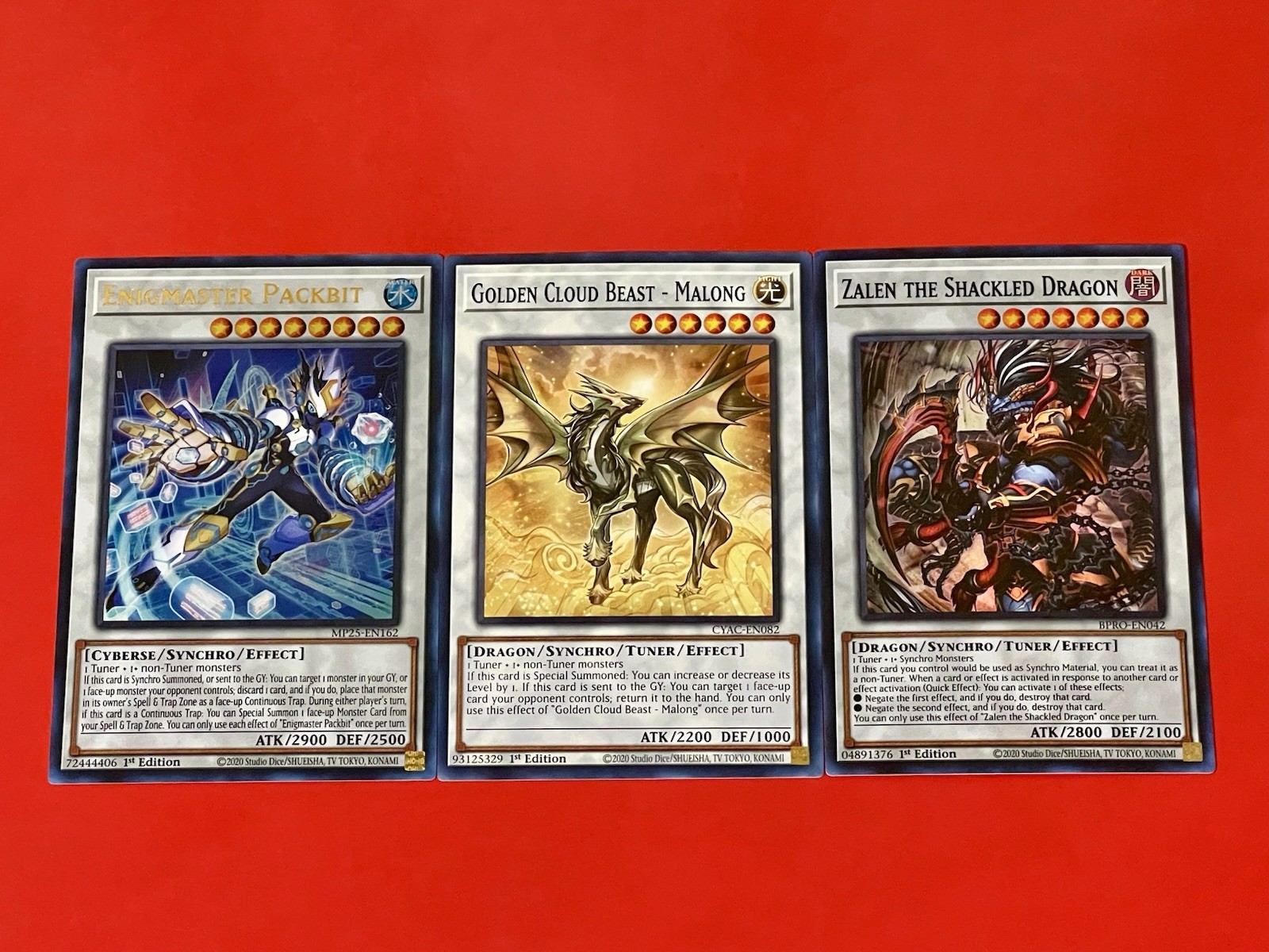 Enigmaster Packbit + Golden Cloud Beast – Malong + Zalen The Shackled | YuGiOh!