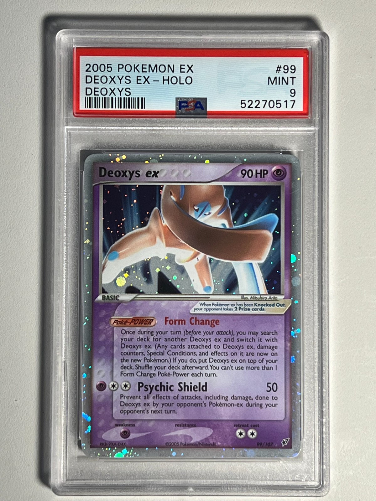 2005 Pokémon EX Deoxys (Defense Forme) DEOXYS EX #99 ULTRA RARE HOLO- PSA 9