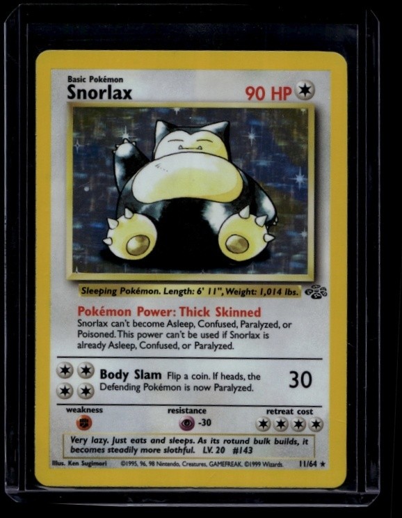 Pokemon TCG Snorlax 11/64 Jungle Holo Rare NM