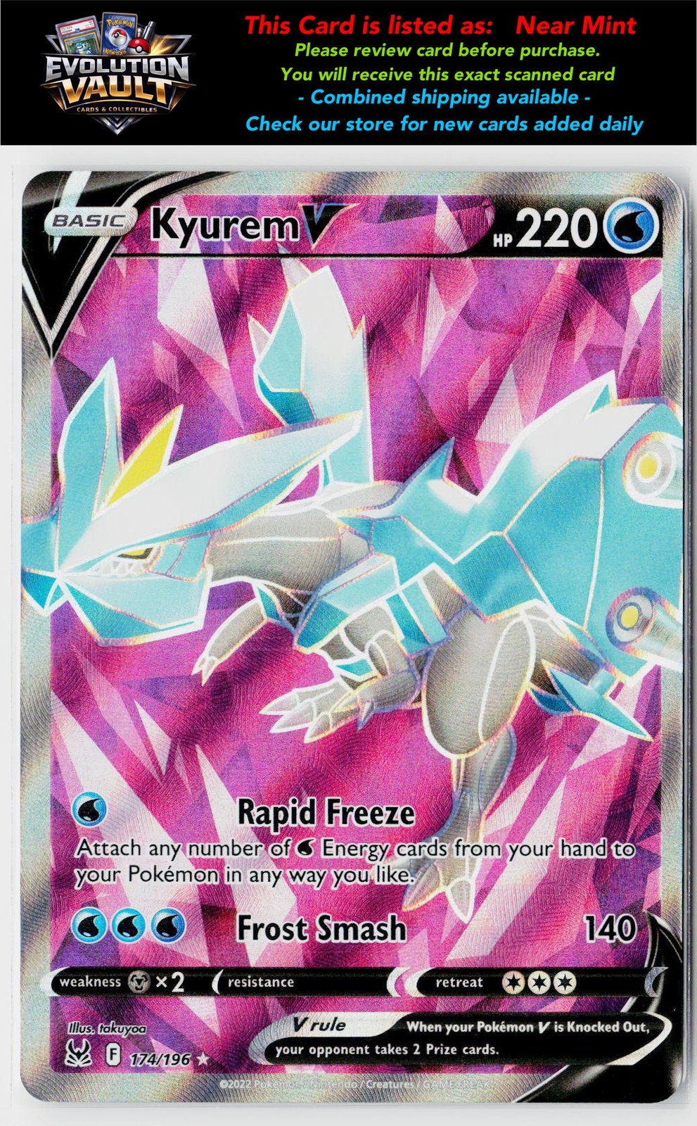 SWSH11: Lost Origin #174/196 Kyurem V (Full Art)