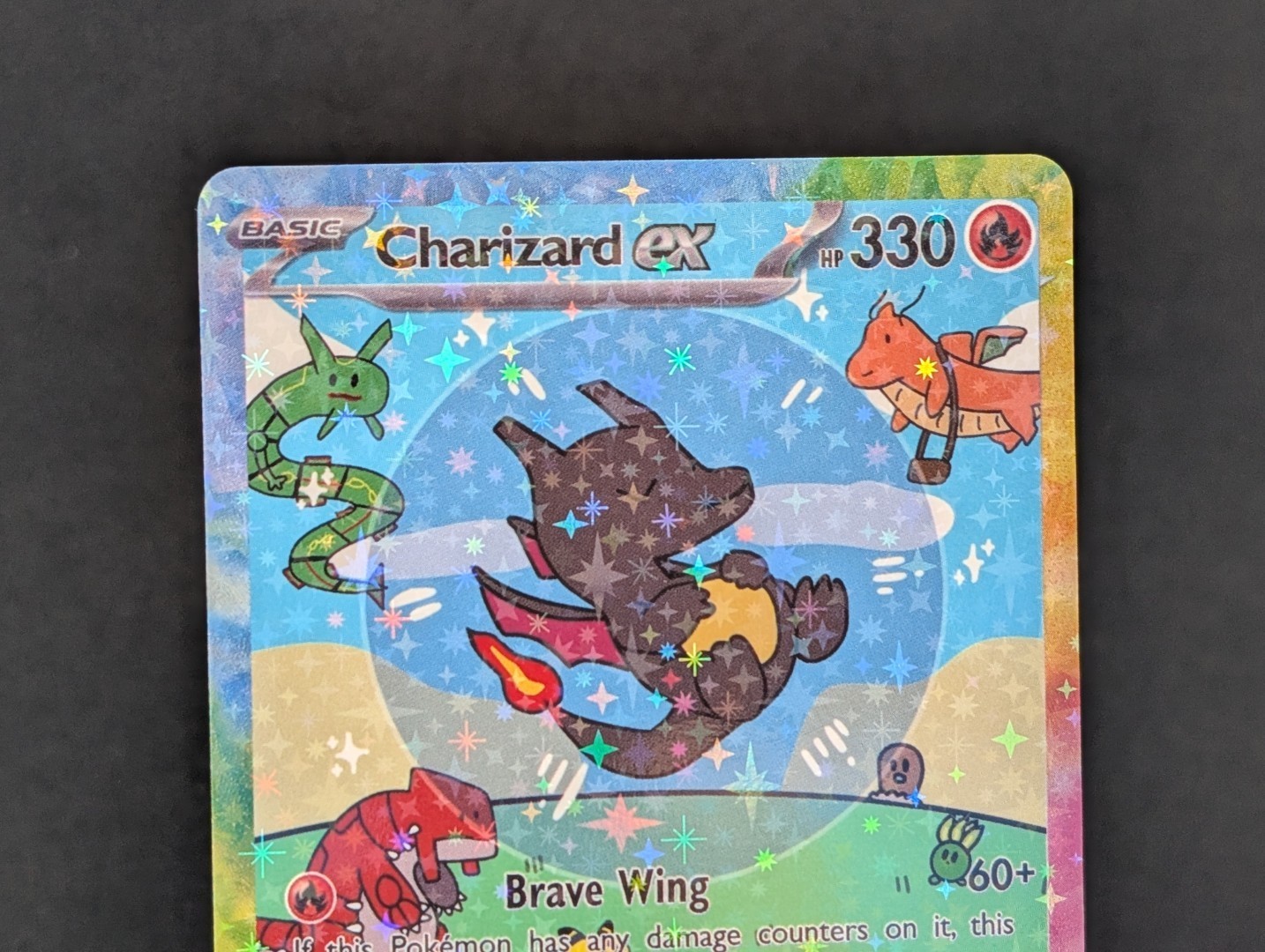 BUBBLE SHINY CHARIZARD EX POKEMON CARD * FAN ART * MEW FRIENDS Paldean 232/091