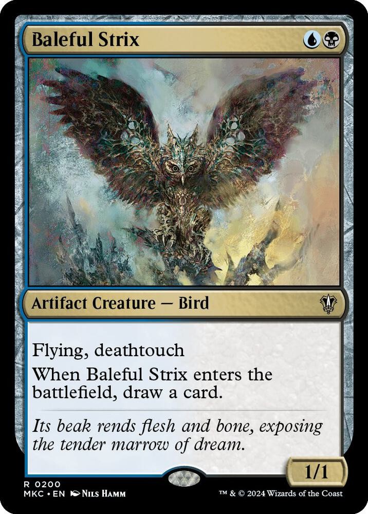1x Baleful Strix – Commander: Murders at Karlov Manor – NM – MTG