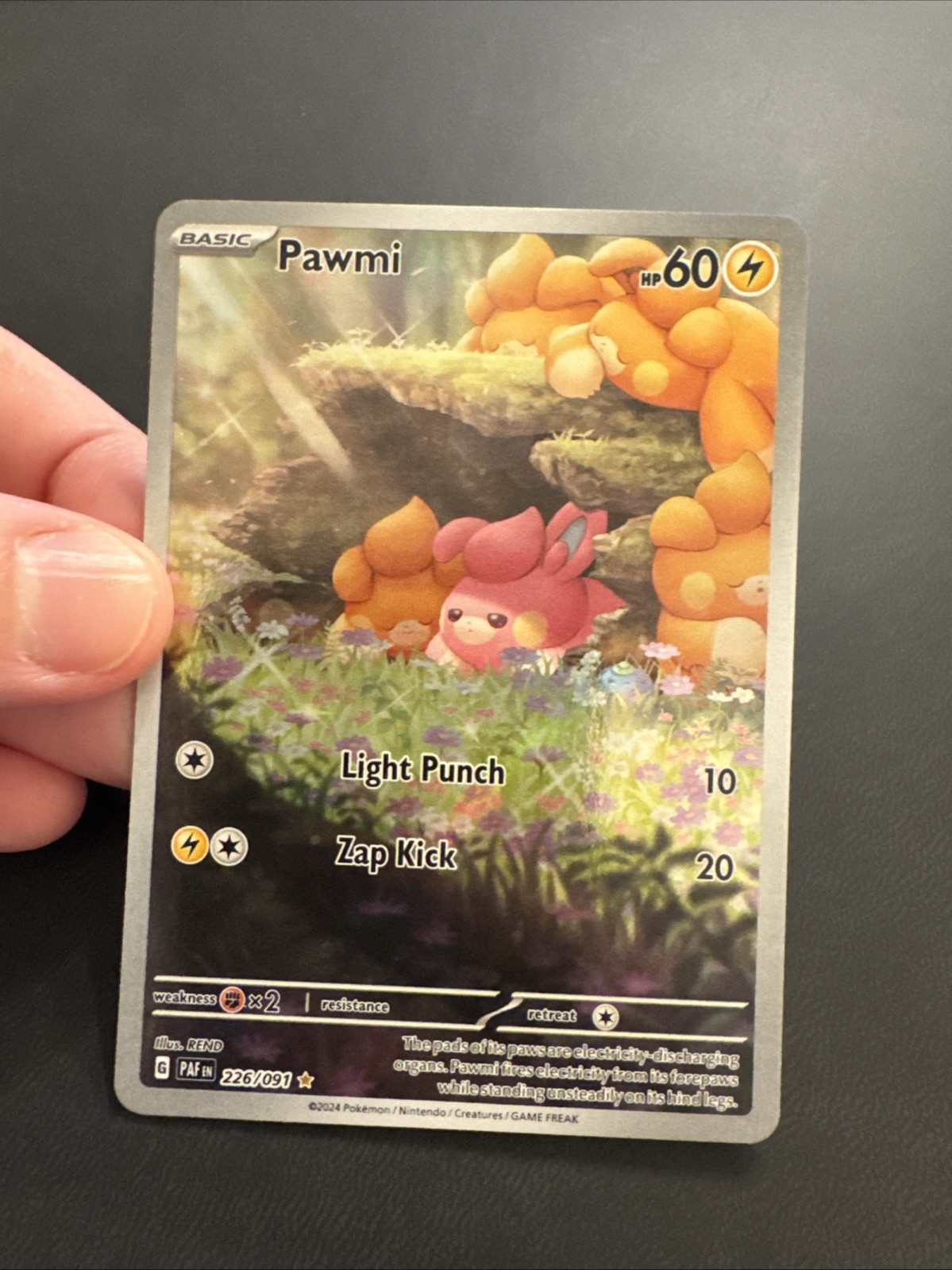 Pawmi 226/091 Sv: Paldean Fates Holo Pokemon Tcg Near Mint