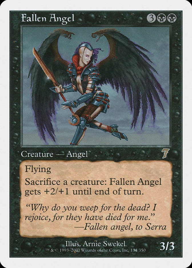 Fallen Angel [Seventh Edition] Moderately Played