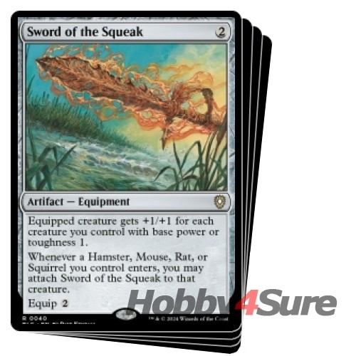 Sword Of The Squeak X4 M/NM Magic: The Gathering MTG Bloomburrow: Commander