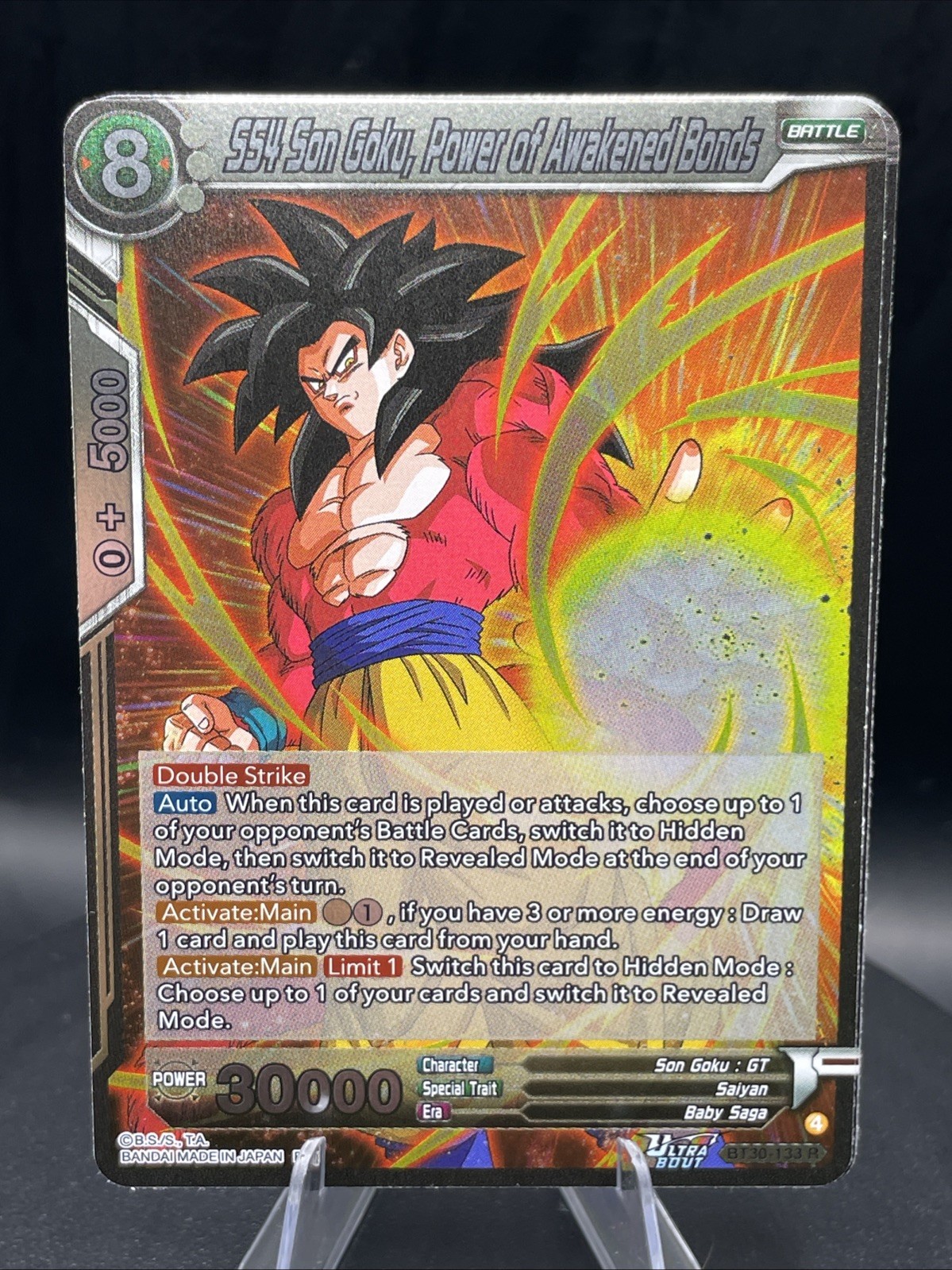 SS4 Son Goku, Power Awakened Bonds BT30-133 R DBS Three Glorious Fighters