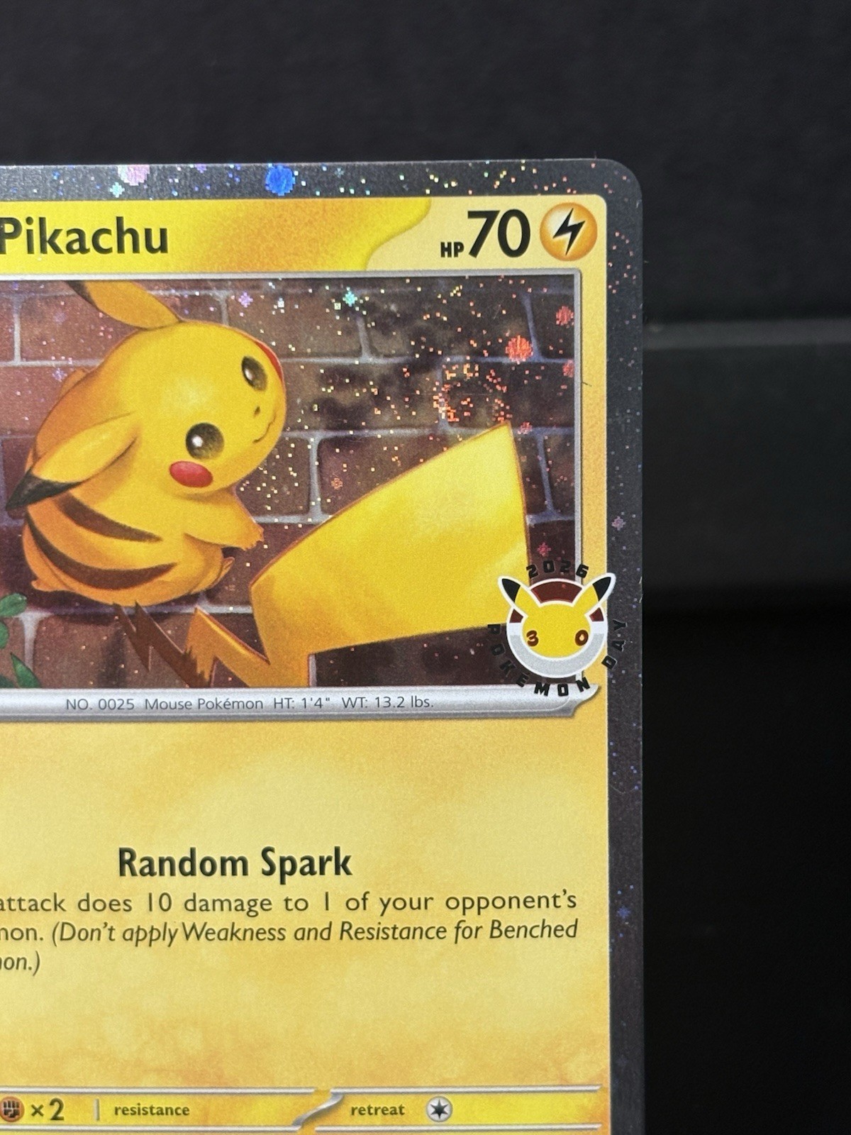 Pikachu 051/162 Pokemon Day 30th Anniversary Promo Pokemon TCG With Swirl