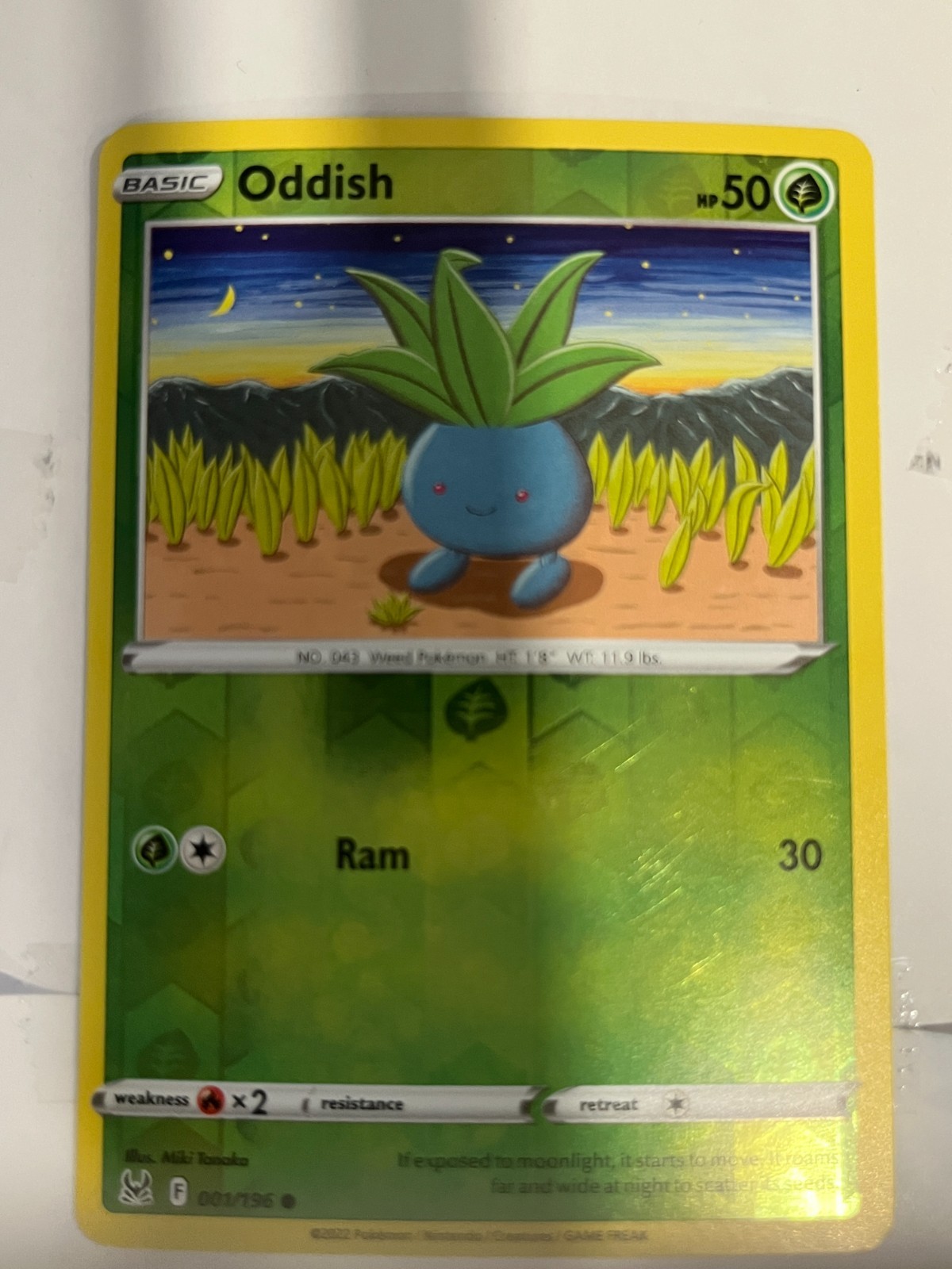 Oddish 001/196 Lost Origin Pokemon Reverse Holo Foil Rare