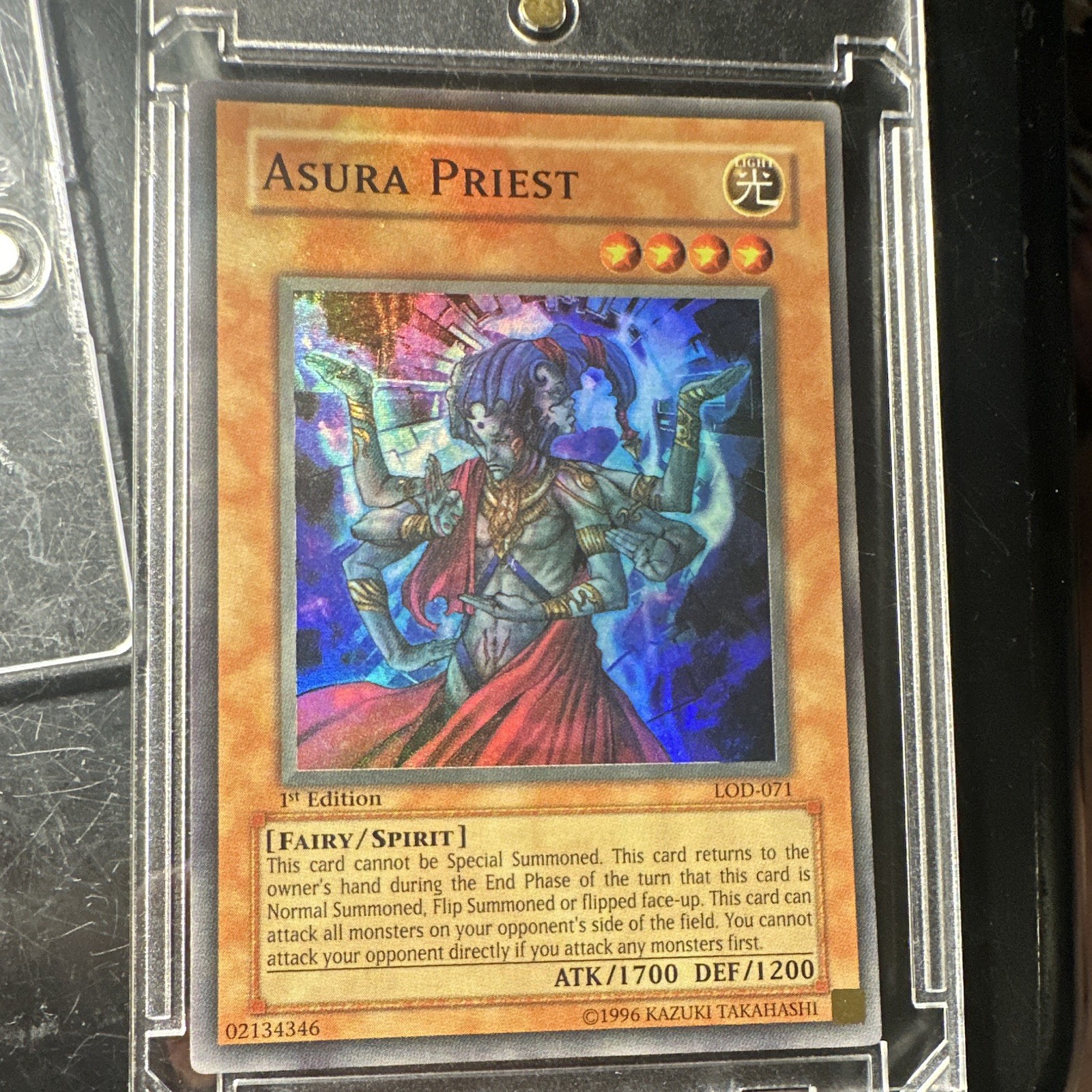 Konami Asura Priest LOD-071 Legacy of Darkness 1st Edition Super Rare Foil EN