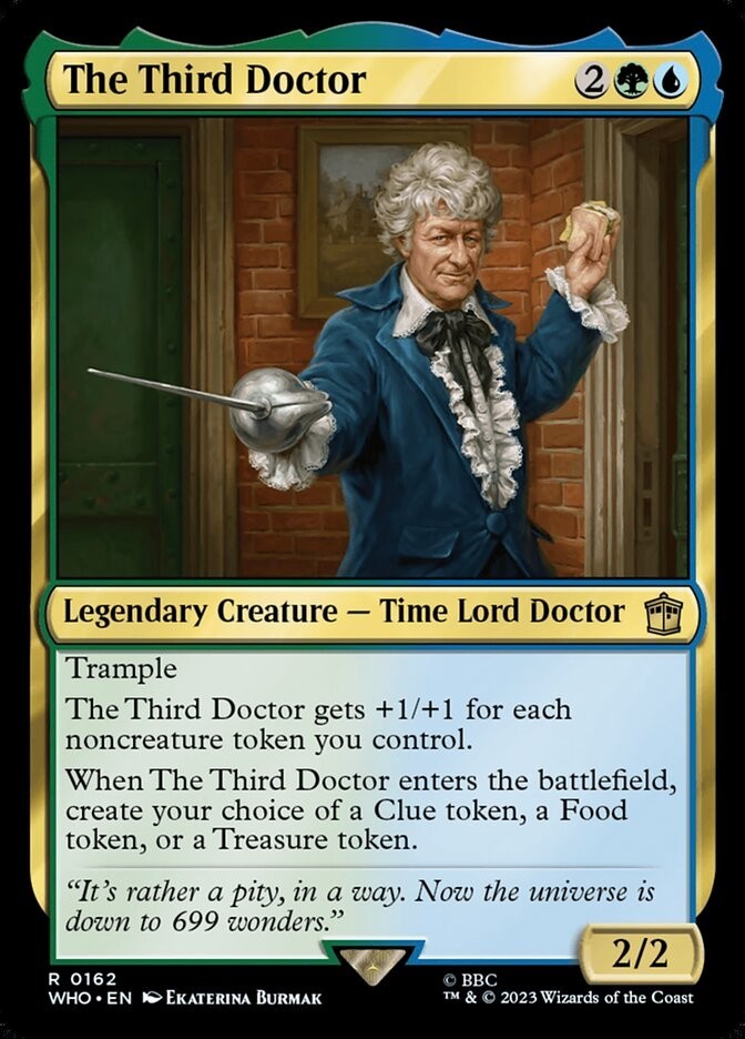 The Third Doctor 0162 Non Foil Rare Doctor Who Commander MTG Near Mint